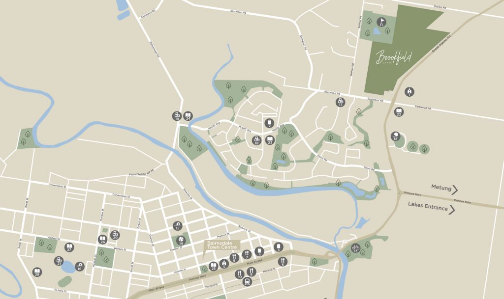 brookfiellakesmap Brookfield Lakes Gippsland